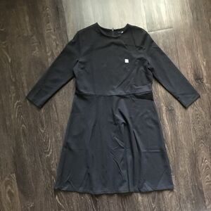 Uniqlo Black Long Sleeve A-Line Dress